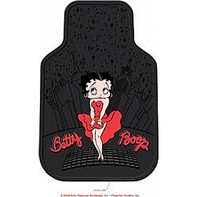 Plasticolor Floor Mat - Universal Fit Rubber Dress Betty Boop Skyline Set of 2 - 001422R01