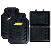 Plasticolor Floor Mat - Universal Rubber Gold Chevy Logo Set of 4 - 001664R03