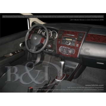 B & I Fender Dash Panel Trim WD677ASDB-1