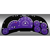 US Speedo Gauge Face Overlay - Purple Daytime Color/ White Letter Color - SS1200637