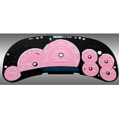 US Speedo Gauge Face Overlay - Pink Daytime Color/ White Letter Color - SS1200638