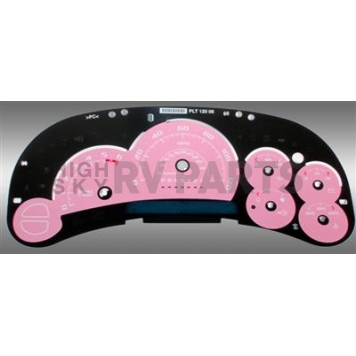 US Speedo Gauge Face Overlay - Pink Daytime Color/ White Letter Color - SS1200638