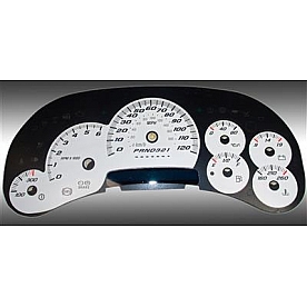 US Speedo Gauge Face Overlay - White Daytime Color/ Black Letter Color - SS1200640
