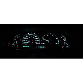 US Speedo Gauge Face Overlay - Silver Daytime Color/ Blue Letter Color - SSF08B
