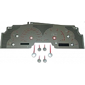 US Speedo Gauge Face Overlay - Silver Daytime Color/ Red Letter Color - SSF08R