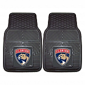 Fan Mat Floor Mat - Universal Fit Black Vinyl Set of 2 - 10541