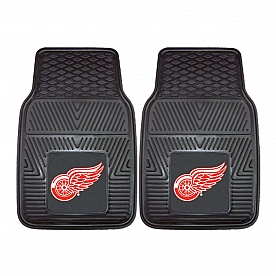 Fan Mat Floor Mat - Universal Fit Black Vinyl Set of 2 - 10380