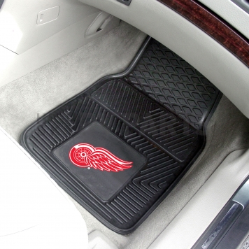 Fan Mat Floor Mat - Universal Fit Black Vinyl Set of 2 - 10380-1