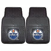Fan Mat Floor Mat - Universal Fit Black Vinyl Set of 2 - 10389