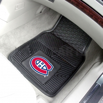 Fan Mat Floor Mat - Universal Fit Black Vinyl Set of 2 - 10407-1