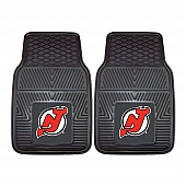 Fan Mat Floor Mat - Universal Fit Black Vinyl Set of 2 - 10418