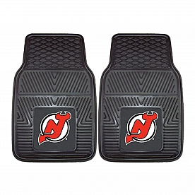 Fan Mat Floor Mat - Universal Fit Black Vinyl Set of 2 - 10418