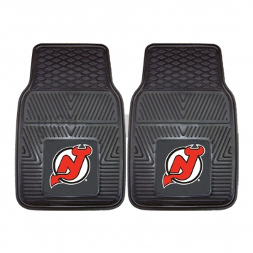 Fan Mat Floor Mat - Universal Fit Black Vinyl Set of 2 - 10418