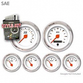 Aurora Instuments Gauge Face Overlay - Fiber White Daytime Color/ Black Letter Color - 1043