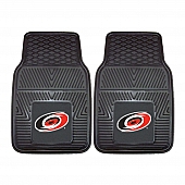 Fan Mat Floor Mat - Universal Fit Black Vinyl Set of 2 - 10530