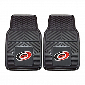 Fan Mat Floor Mat - Universal Fit Black Vinyl Set of 2 - 10530