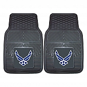 Fan Mat Floor Mat - Universal Fit Black Vinyl Set of 2 - 11044
