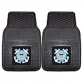 Fan Mat Floor Mat - Universal Fit Black Vinyl Set of 2 - 11047