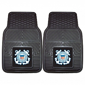 Fan Mat Floor Mat - Universal Fit Black Vinyl Set of 2 - 11047