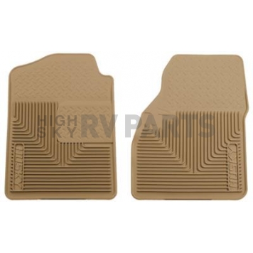 Husky Liner Floor Mat - Direct-Fit Tan TPE - Thermoplastic Elastomer Set of 2 - 51033