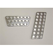 All Sales Accelerator and Brake Pedal Pad Set - Aluminum Silver - 31C