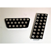 All Sales Accelerator and Brake Pedal Pad Set - Aluminum Black - 31CK
