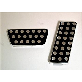 All Sales Accelerator and Brake Pedal Pad Set - Aluminum Black - 31CK