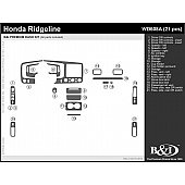 B & I Fender Dash Panel Trim WD608ASPS