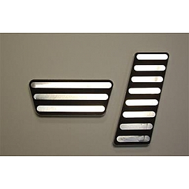 All Sales Accelerator and Brake Pedal Pad Set - Aluminum Black - 33LK