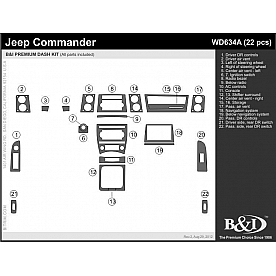 B & I Fender Dash Panel Trim WD634ASNB