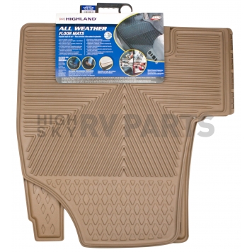 Highland Floor Mat - Direct-Fit Tan Rubber Set of 2 - 4403400-1