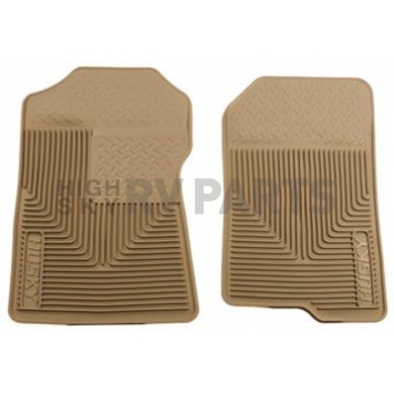 Husky Liner Floor Mat - Direct-Fit Tan TPE - Thermoplastic Elastomer Set of 2 - 51023
