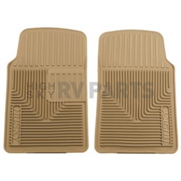 Husky Liner Floor Mat - Direct-Fit Tan TPE - Thermoplastic Elastomer Set of 2 - 51063