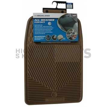 Highland Floor Mat - Direct-Fit Tan Rubber Set of 2 - 4402700-1