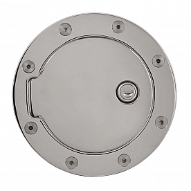 Bully Truck Fuel Door - Round Aluminum - GD801CK