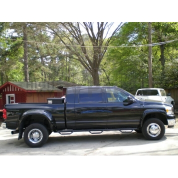 N-Fab Nerf Bar - Truck Wheel to Wheel Black Gloss Powder Coated Steel Round - D06110CC-6-1