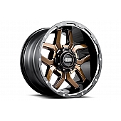 Grid Wheel GD07 - 17 x 9 Bronze With Black Lip - GD0717090550R0010