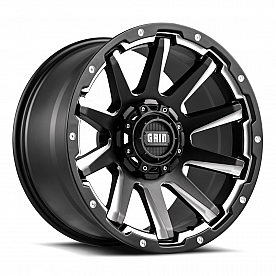 Grid Wheel GD05 - 20 x 10 Black With Natural Accents - GD0520100865F225