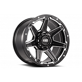 Grid Wheel GD06 - 20 x 10 Black With Natural Accents - GD0620100865M225