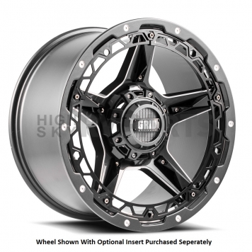 Grid Wheel GD04 - 20 x 9 Black With Natural Accents - GD0420090865G1525-3
