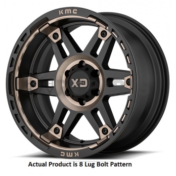 KMC Wheel XD840 Spy II 20 x 10 Black With Dark Tinted - XD84021080918N