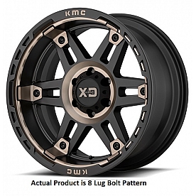 KMC Wheel 20 Diameter 0 Offset Aluminum Black With Dark Tinted Single