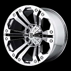 KMC Wheel 20 Diameter 18 Offset Aluminum Silver Single