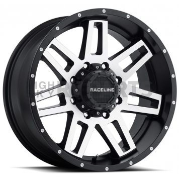 RaceLine Wheel 18 Diameter 18 Offset Aluminum Black With Natural Face Single