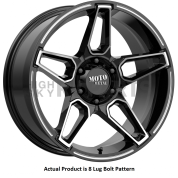 Moto Metal Wheel MO994 Fang - 20 x 9 Black With Natural Face - 429080300