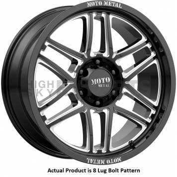 Moto Metal Wheel MO992 Folsom - 20 x 12 Black With Natural Accents - 9221280344