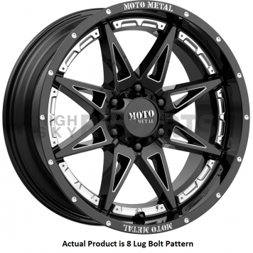 Moto Metal Wheel MO993 Hydra - 20 x 9 Black With Natural Accents - 329080318