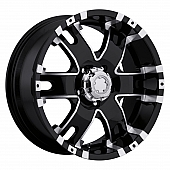 Ultra Wheel Baron 201/202 - 18 x 9 Black With Diamond Cut Accents - 202-8950B