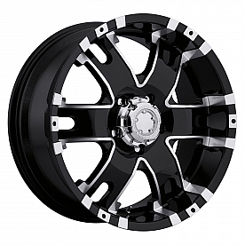 Ultra Wheel Baron 201/202 - 18 x 9 Black With Diamond Cut Accents - 202-8950B
