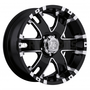 Ultra Wheel Baron 201/202 - 18 x 9 Black With Diamond Cut Accents - 202-8950B